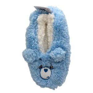 Care Bears Grumpy Bear Plush Non Skid Slipper Socks SMALL